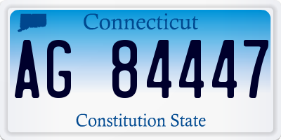 CT license plate AG84447