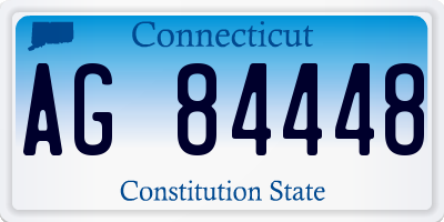 CT license plate AG84448
