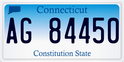 CT license plate AG84450