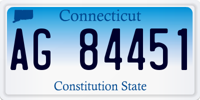 CT license plate AG84451
