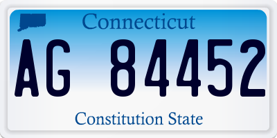 CT license plate AG84452