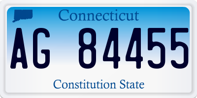 CT license plate AG84455
