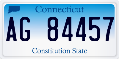 CT license plate AG84457