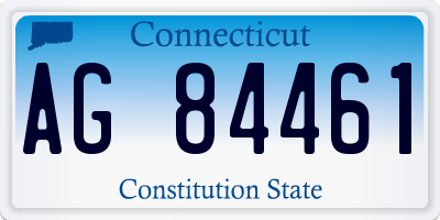 CT license plate AG84461