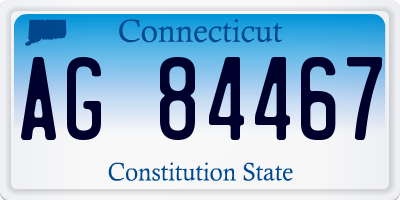 CT license plate AG84467