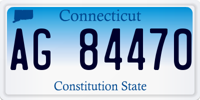 CT license plate AG84470