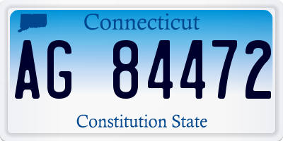 CT license plate AG84472