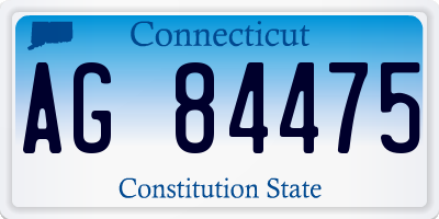 CT license plate AG84475