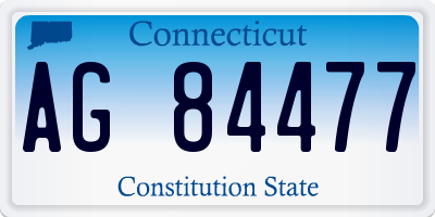 CT license plate AG84477