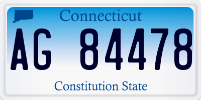 CT license plate AG84478