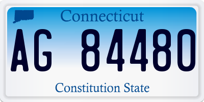 CT license plate AG84480