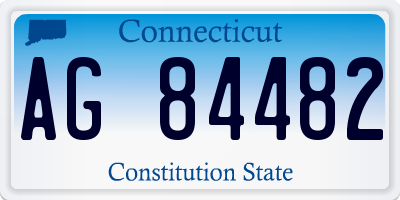 CT license plate AG84482