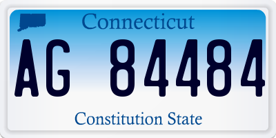 CT license plate AG84484