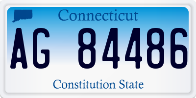 CT license plate AG84486