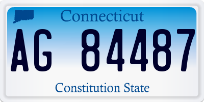 CT license plate AG84487