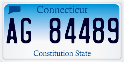 CT license plate AG84489