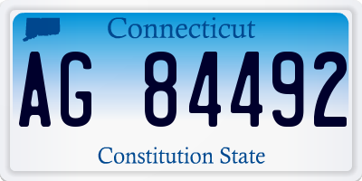 CT license plate AG84492