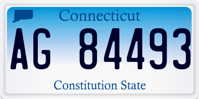 CT license plate AG84493