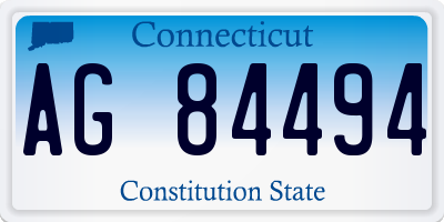 CT license plate AG84494