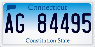 CT license plate AG84495