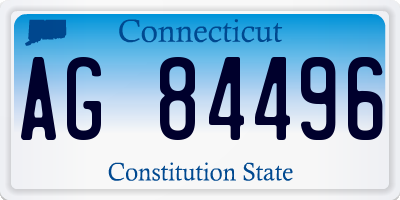 CT license plate AG84496