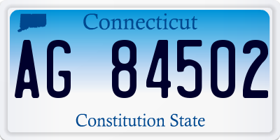 CT license plate AG84502