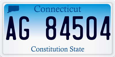 CT license plate AG84504