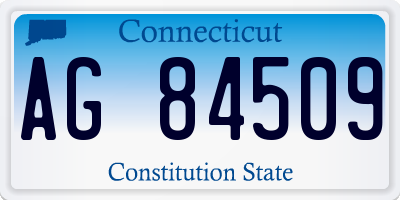 CT license plate AG84509