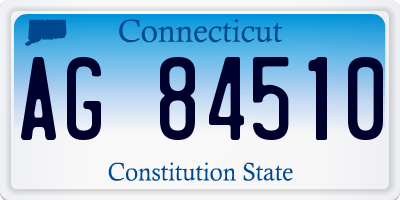 CT license plate AG84510