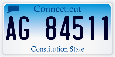 CT license plate AG84511