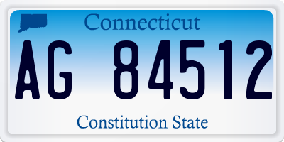 CT license plate AG84512