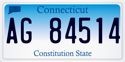 CT license plate AG84514