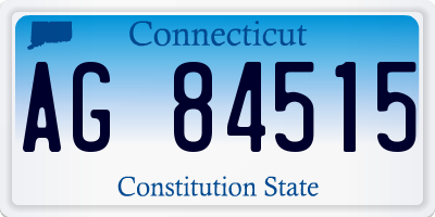 CT license plate AG84515