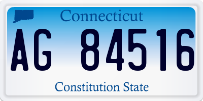 CT license plate AG84516