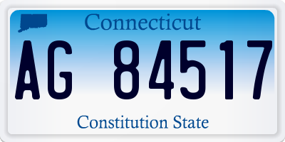 CT license plate AG84517