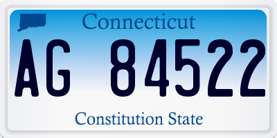 CT license plate AG84522