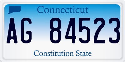 CT license plate AG84523