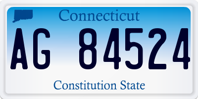 CT license plate AG84524