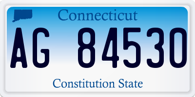 CT license plate AG84530
