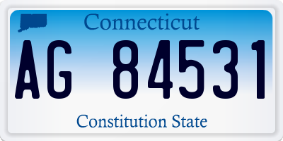 CT license plate AG84531