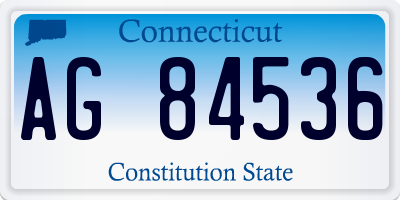 CT license plate AG84536