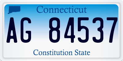 CT license plate AG84537