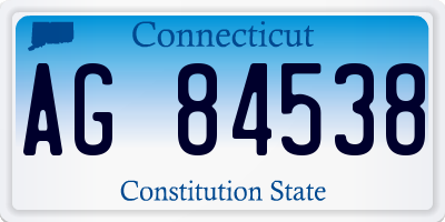 CT license plate AG84538
