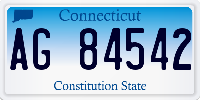 CT license plate AG84542