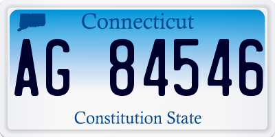 CT license plate AG84546