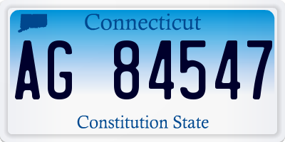 CT license plate AG84547