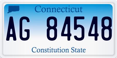 CT license plate AG84548