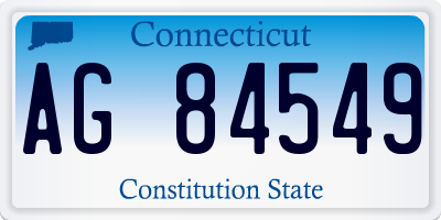 CT license plate AG84549