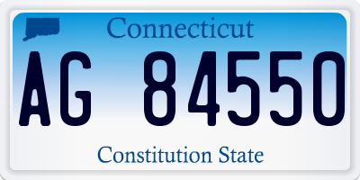 CT license plate AG84550
