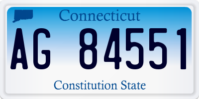 CT license plate AG84551